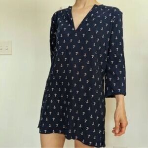J. Crew Anchor Print Tunic Cover Up